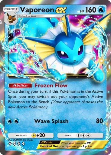 Vaporeon ex card art (Deluxe Pack: Mega)