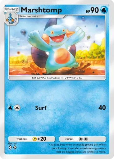 Marshtomp card art (Deluxe Pack: Mega)