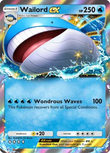 Wailord ex card art (Deluxe Pack: Mega)