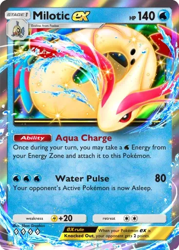Milotic ex card art (Deluxe Pack: Mega)