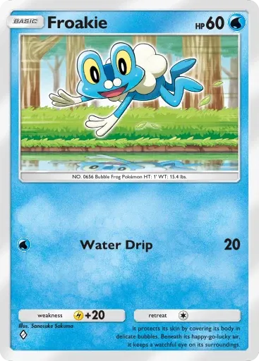 Froakie card art (Deluxe Pack: Mega)
