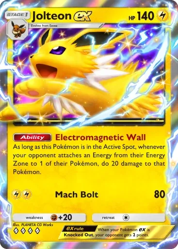 Jolteon ex card art (Deluxe Pack: Mega)