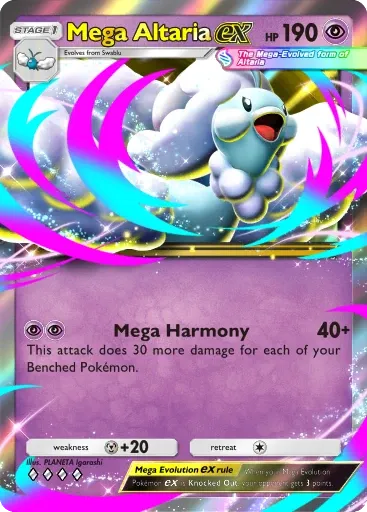 Mega Altaria ex card art (Deluxe Pack: Mega)