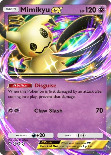 Mimikyu ex card art (Deluxe Pack: Mega)