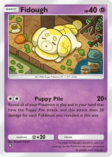 Fidough card art (Deluxe Pack: Mega)