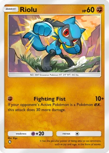 Riolu card art (Deluxe Pack: Mega)