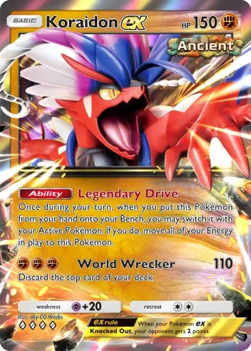 Koraidon ex card art (Deluxe Pack: Mega)