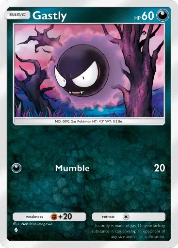 Gastly card art (Deluxe Pack: Mega)