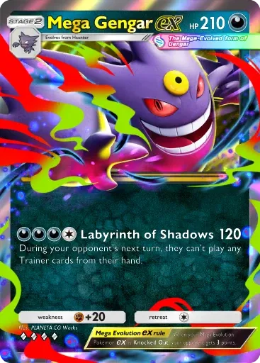 Mega Gengar ex card art (Deluxe Pack: Mega)
