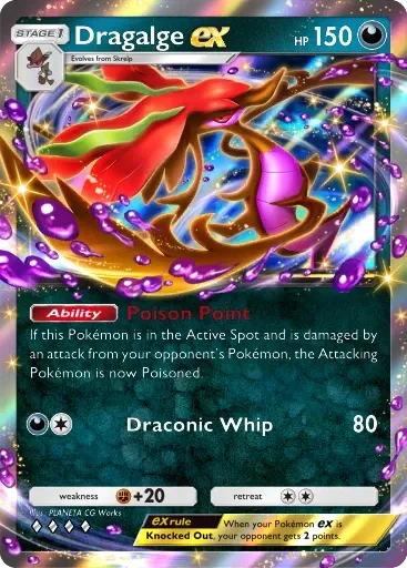 Dragalge ex card art (Deluxe Pack: Mega)