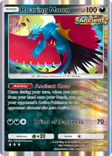 Roaring Moon card art (Deluxe Pack: Mega)