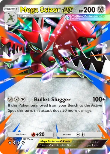 Mega Scizor ex card art (Deluxe Pack: Mega)