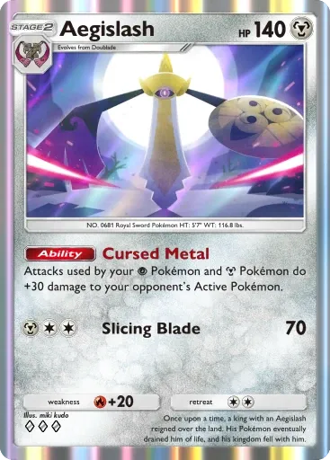 Aegislash card art (Deluxe Pack: Mega)