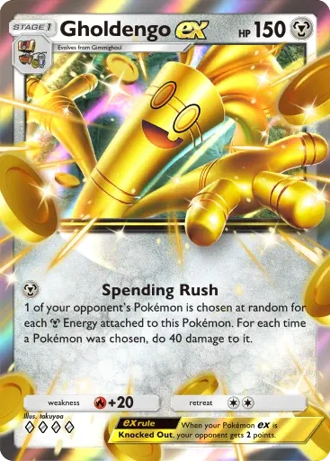 Gholdengo ex card art (Deluxe Pack: Mega)