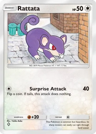Rattata card art (Deluxe Pack: Mega)