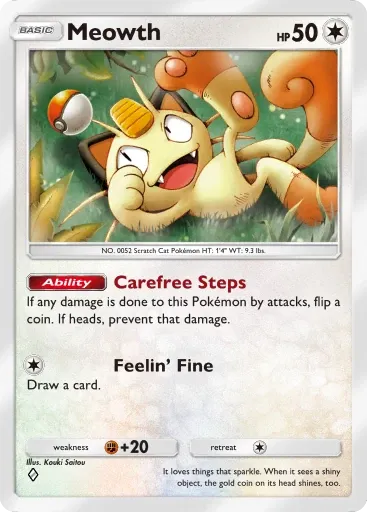 Meowth card art (Deluxe Pack: Mega)
