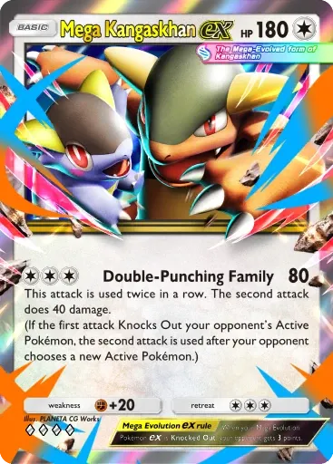 Mega Kangaskhan ex card art (Deluxe Pack: Mega)