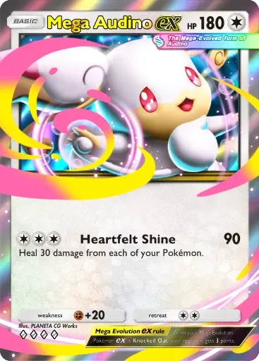 Mega Audino ex card art (Deluxe Pack: Mega)