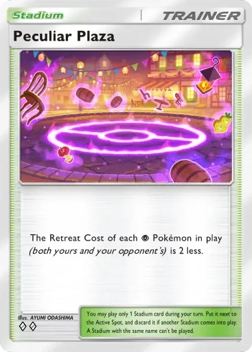 Peculiar Plaza card art (Deluxe Pack: Mega)
