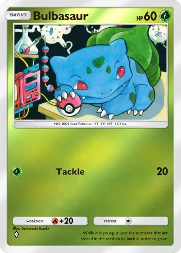 Bulbasaur card art (Deluxe Pack: Mega)