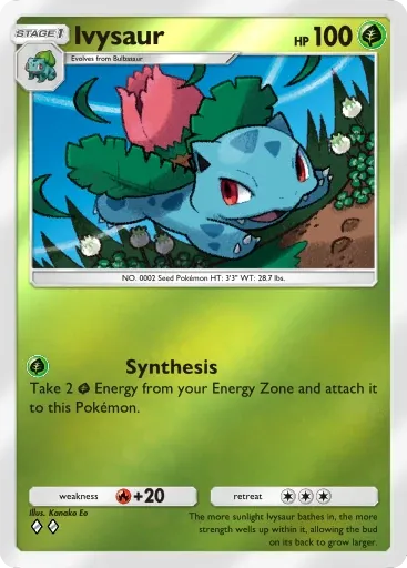 Ivysaur card art (Deluxe Pack: Mega)