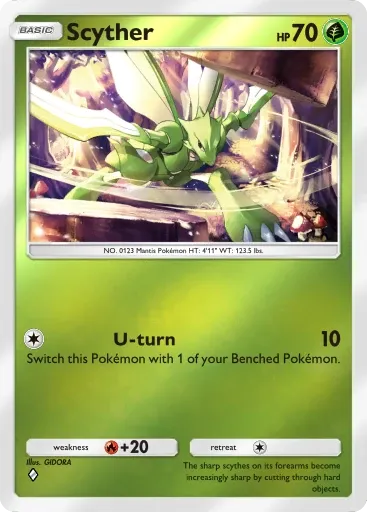 Scyther card art (Deluxe Pack: Mega)