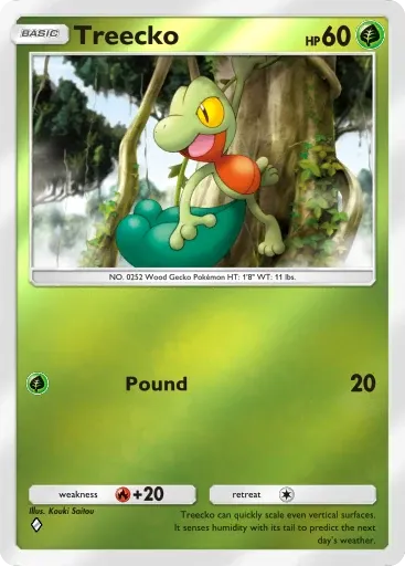 Treecko card art (Deluxe Pack: Mega)