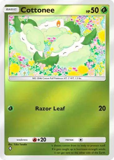 Cottonee card art (Deluxe Pack: Mega)