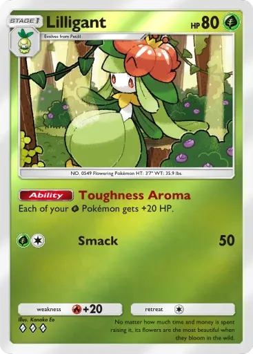 Lilligant card art (Deluxe Pack: Mega)