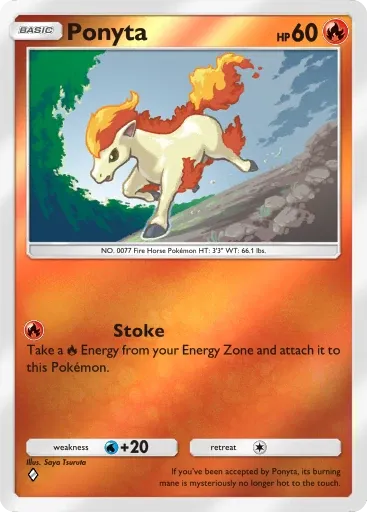 Ponyta card art (Deluxe Pack: Mega)