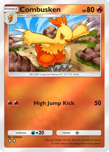 Combusken card art (Deluxe Pack: Mega)
