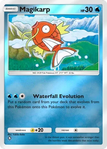 Magikarp card art (Deluxe Pack: Mega)