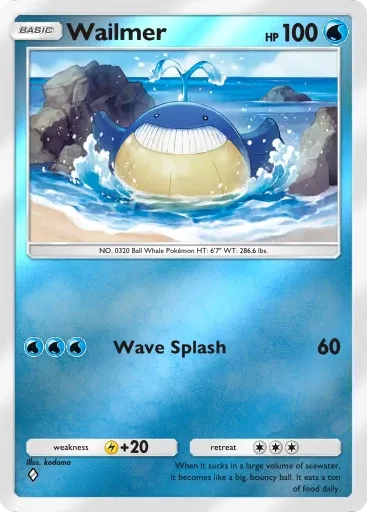 Wailmer card art (Deluxe Pack: Mega)