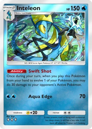 Inteleon card art (Deluxe Pack: Mega)