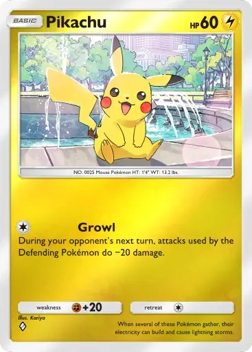 Pikachu card art (Deluxe Pack: Mega)