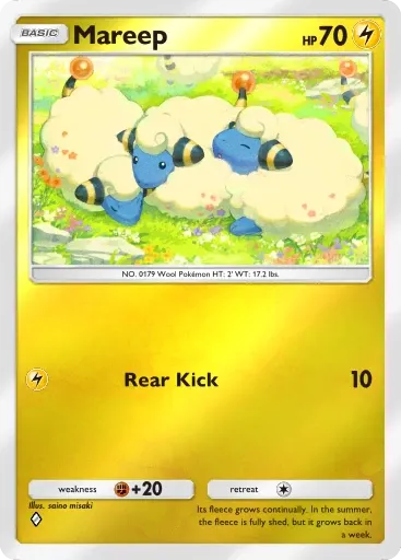 Mareep card art (Deluxe Pack: Mega)