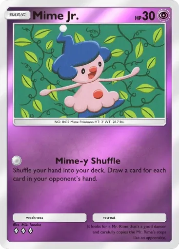 Mime Jr. card art (Deluxe Pack: Mega)