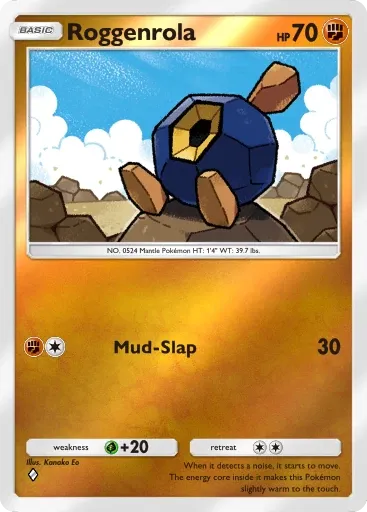 Roggenrola card art (Deluxe Pack: Mega)