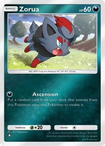 Zorua card art (Deluxe Pack: Mega)