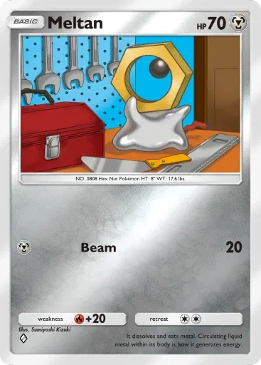 Meltan card art (Deluxe Pack: Mega)