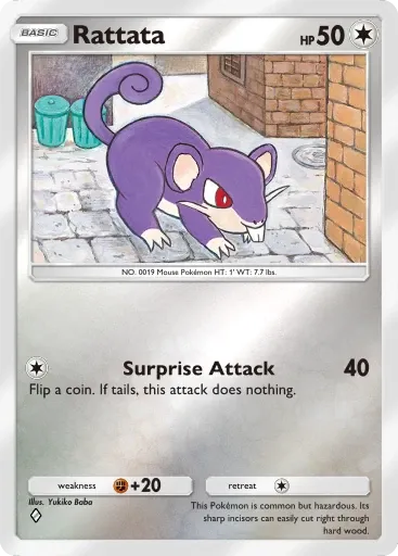 Rattata card art (Deluxe Pack: Mega)