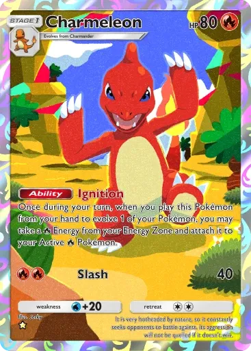 Charmeleon card art (Deluxe Pack: Mega)