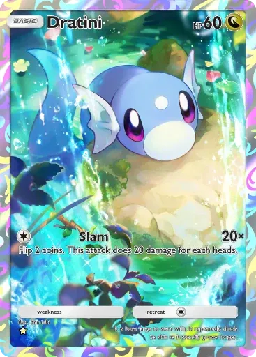Dratini card art (Deluxe Pack: Mega)