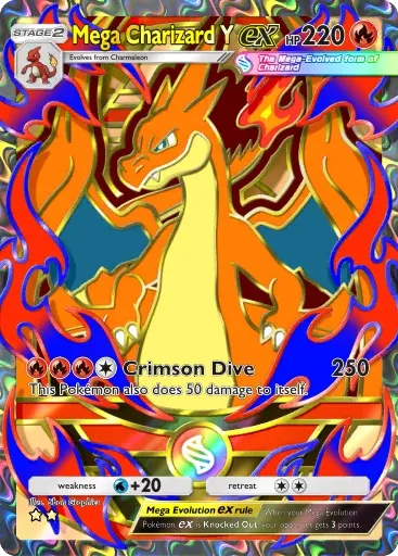 Mega Charizard Y ex card art (Deluxe Pack: Mega)