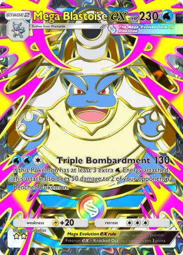 Mega Blastoise ex card art (Deluxe Pack: Mega)