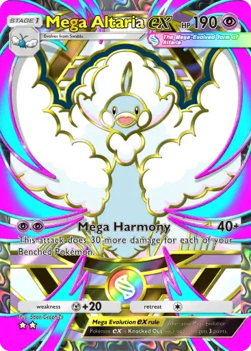Mega Altaria ex card art (Deluxe Pack: Mega)