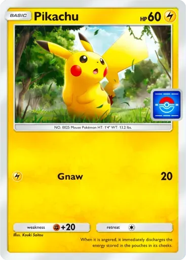 Pikachu card art (Promo-A)