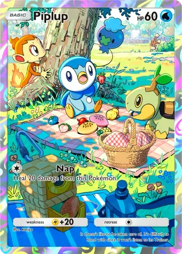 Piplup card art (Promo-A)