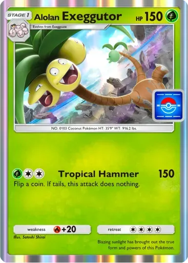 Alolan Exeggutor card art (Promo-A)