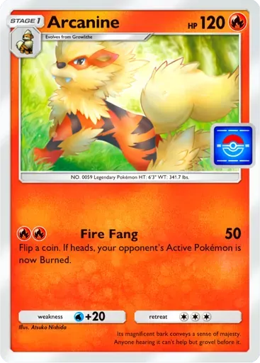 Arcanine card art (Promo-B)